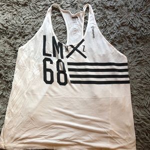 Reebok Les Mills White Racerback Tank XL